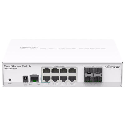Interruptor de la encaminamiento del gigabit del router de MikroTik CRS112-8G-4S-IN 1.6Gbps 4SFP